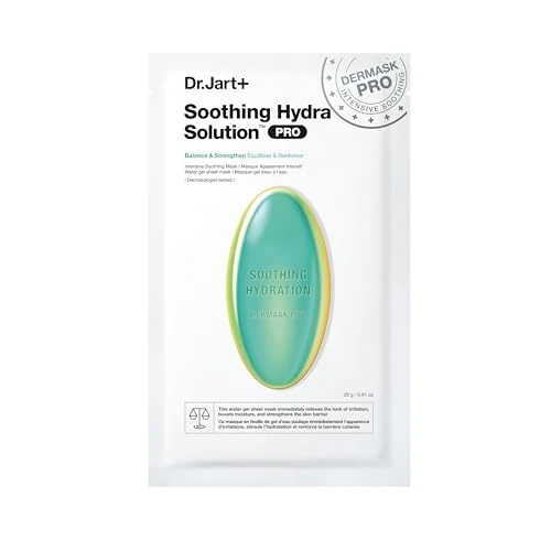 Offerta a tempo: Dr.Jart+ Dermask Soothing Hydra Solution Face Mask - Maschera Viso In Tessuto per Pelli Visibilmente Irritate - Skincare Coreana (26 g) - 41% da 7.00 € a 4.10 €