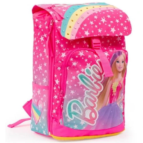 Giochi Preziosi Barbie - Extendable Backpack with Comfort Back Back, Front and Inner Pocket, Handle, Padded Shoulder Straps Dim. 29 x 40 x 13 (+9) cm 15/25 Litres, multi-coloured, L, Casual