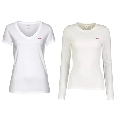 Offre limitée : Levi's The Perfect V-Neck T-Shirt Femme, Chesthit Logo de 65.00 EUR à 45.85 EUR (remise 29%)