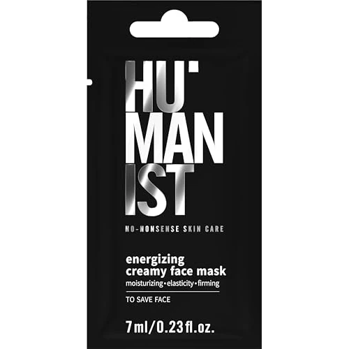 HUMANIST – Men’s Care – Energizing Creamy Face Mask – Moisturizing – Firming – Refershing - Reduces Fatigue – Coffeine, Flaxseed Oil, Plant Taurine, Menthol – 7 ml