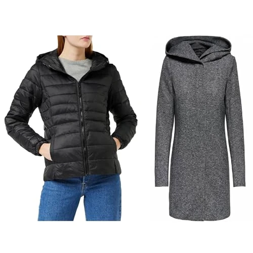 ONLY Jacke Schwarz (Black) XXL Mantel Dark Grey Melange XXL