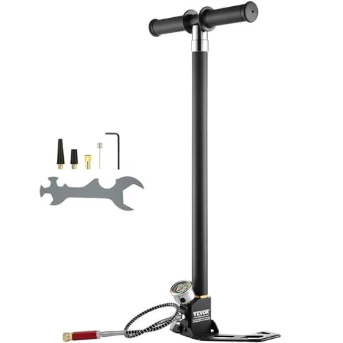 Offre limitée : VEVOR Pompe à Main PCP 4 Étages Pompe à Carabine à Air PCP 4500 PSI Haute Pression 30 MPa Manomètre à Filtre Huile-Humidité, Acier INOX pour Pistolets à Air Comprimé, Réservoir de Plongée, Paintball de 55.90 € à 52.90 € (5% de remise)