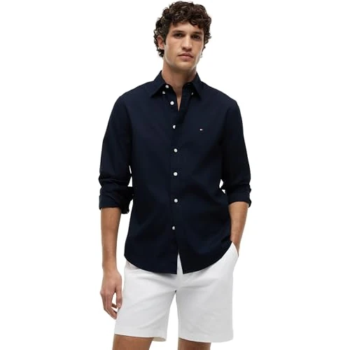Tommy Hilfiger Chemise L/S pour Homme, Bleu (Desert Sky), XXL