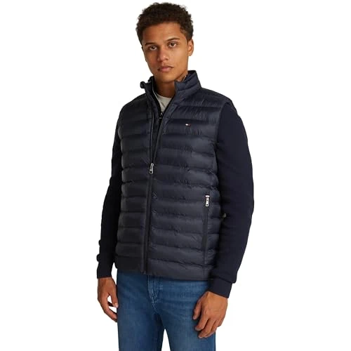 Offerta a tempo: Tommy Hilfiger Gilet da uomo CORE PACKABLE RICICLATO MW0MW39989, Blu, L, Blu (Cielo del Deserto), L - 44% da 179.90 € a 99.99 €