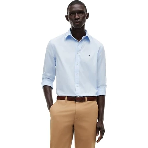 Offerta a tempo: Tommy Hilfiger Core Flex Poplin Solid RF Shirt MW0MW39988 Camicia L/S, Blu, 3XL, Blu (Sweet Blue), 3XL Plus - 17% da 79.90 € a 66.43 €