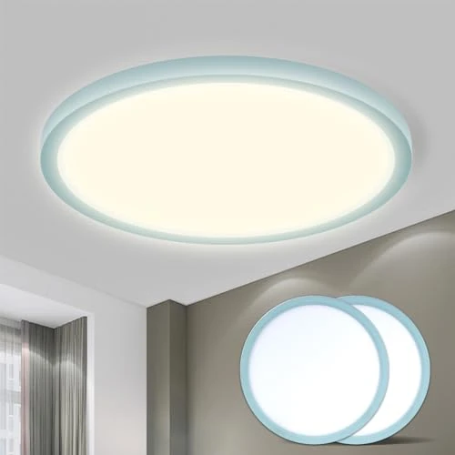 Offerta a tempo: LQWELL® Plafoniera Lampada da soffitto a LED, Lampada da bagno impermeabile IP44 Rotonda Piatta 18W 4000K 1600LM Sottile per Soggiorno Bagno Camera da letto Cucina Seminterrato Ufficio, 220 * 24mm - 0.00% da 19.99 € a 19.99 €