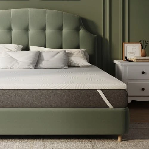 Novilla Surmatelas 160x190, 5CM Surmatelas en Mousse de confort, Certifié Sûr et Fiable par CertiPUR-US et Oeko-TEX, Absorbant et Respirant, Tissu Doux pour La Peau, Lavable