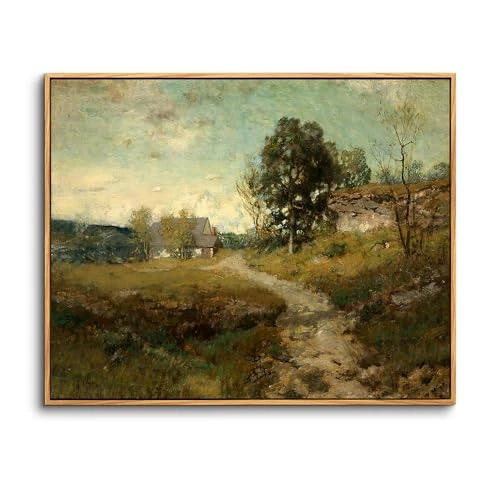 Offerta a tempo: hyidecorart Quadri Vintage Soggiorno con Cornice Legno, 20x25 cm Stampe da Parete Paesaggio di Campagna, Quadro Camera da Letto Su Tela Decorazioni Parete Desktop Arte Bagno Ufficio Sala da Pranzo - 34% da 13.99 € a 9.23 €