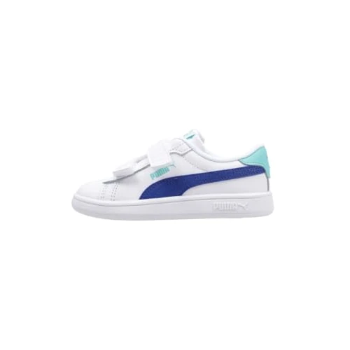 Offerta a tempo: PUMA Smash 3.0 L V Inf, Scarpe da Ginnastica Unisex-Bimbi 0-24, Bianco Vivido Blu Acquatico, 21 EU - 25% da 34.95 € a 26.14 €