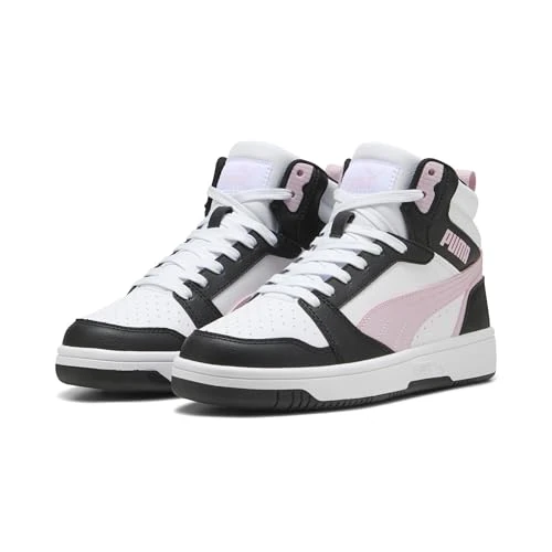 Offerta a tempo: PUMA Rebound V6, Scarpe da ginnastica Unisex - Adulto, White Rose Mauve Black, 42 EU - 23% da 69.95 € a 53.94 €