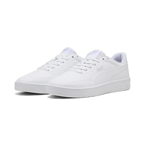 PUMA Unisex Court Classic Clean Sneaker, White Cool Light Gray, 7 UK