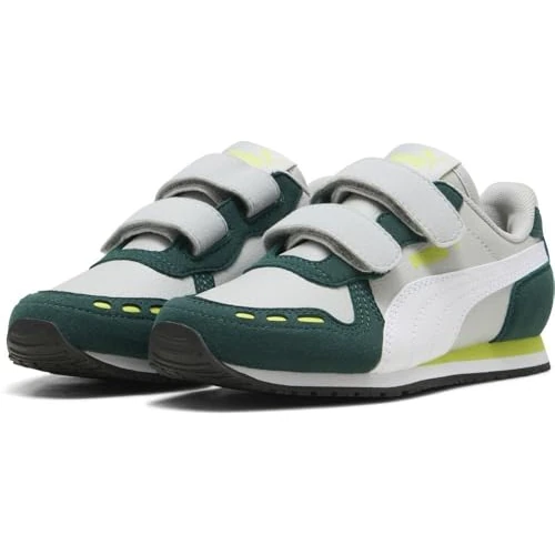 PUMA Cabana Racer Sl 20 V Ps Sneaker voor kinderen, uniseks, Cool Lichtgrijs PUMA Wit Donker Myrtle Lime Smash, 33 EU