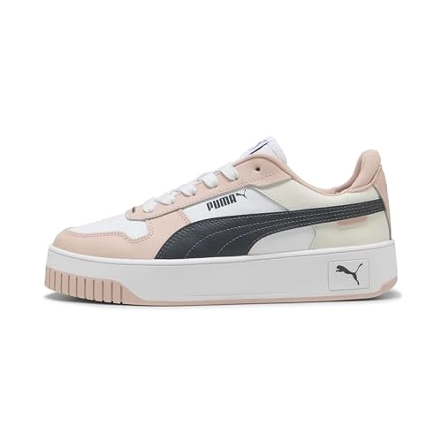 PUMA Damen Carina Street Sneaker, White-Strong Gray-Rose Quartz, 41 EU
