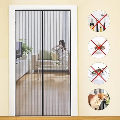 Offerta a tempo: MYCARBON Zanzariera Magnetica 110x240cm Zanzariera Porta Finestra a Calamita Resistente Traspirante Tenda Anti Mosche - 19% da 21.99 € a 17.92 €