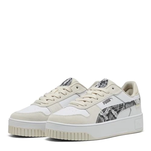 Puma Carina Street Snake Chic, Basket Femelle, Puma White-Alpine Snow,