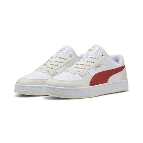 PUMA Caven 2.0, Sneaker Unisex - Adulto, White Red Fire Vapor Gray, 40 EU