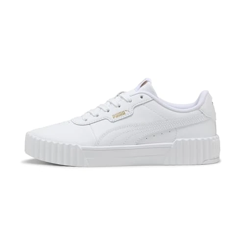 Zeitlich begrenztes Angebot: PUMA Damen Carina 3.0 Sneaker, Puma White Puma Gold, 40 EU von 59.95 € auf 39.99 € (33% Rabatt)