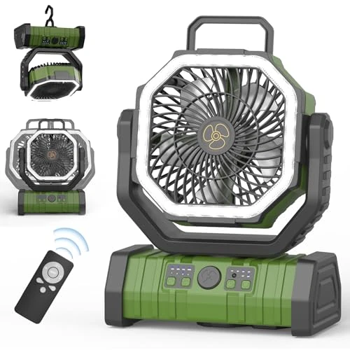 Tijdelijke aanbieding: Richday Ventilator met led-lantaarn, 4 snelheden, campingventilator, stille ventilator, 20.000 mAh, 270 graden rotatie, tafelventilator, USB-ventilator, outdoor campingventilator van 59.99 EUR naar 59.99 EUR (korting 0%)