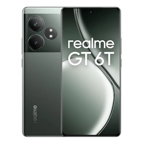 Oferta limitada: realme GT 6T 5G Teléfono Móvil 8+256 GB, Snapdragon® 7+ de 3.ª generación, Pantalla ultrabrillante de 6000 nits, Cámara Sony de 50 MP con OIS, Gran batería de 5500 mAh, Verde, sin Adaptador de 271.69 EUR a 271.69 EUR (ahorro 0%)