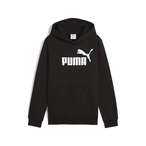 Puma Ess No. 1 Logo Hoodie FL B, Felpe con Cappuccio Bambino, Puma Black,
