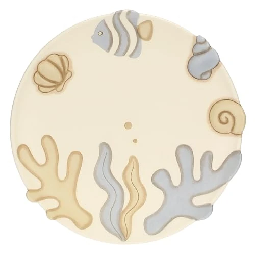 Offerta a tempo: THUN, Centrotavola in Ceramica Decorata a Mano, Casa e Cucina, Linea Mare da Amare, Ø 30 cm, Spessore 3.2 cm - 50% da 99.90 € a 49.49 €