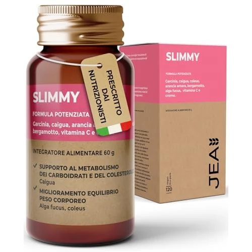 JEA SLIMMY - Brucia Grassi Potenti Veloci con Formula Innovativa con Garcinia Cambogia - Drenante Forte Dimagrante ad Alto Dosaggio