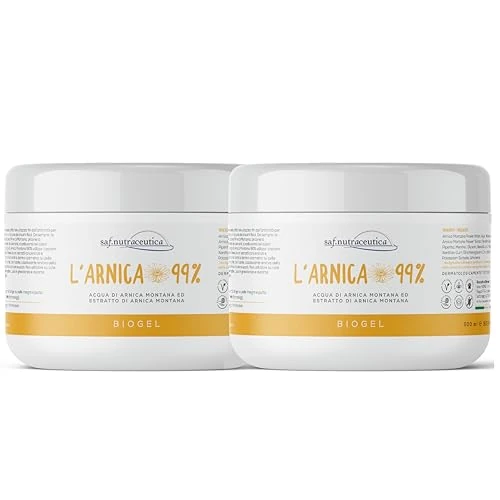 Offerta a tempo: Saf.Nutraceutica - Biogel Arnica 99% Extra Forte | Umano e Cavalli | Super Concentrato Naturale | Effetto Rinfrescante | Dermatologicamente Testato, 500 ml (2 Confezioni) - 48% da 65.00 € a 33.98 €