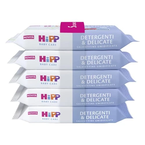 Offerta a tempo: HiPP - Salviette Neonato, Detergenti & Delicate Neonati, 15 Confezioni da 48 Salviettine Ciascuna, Salviette Umidificate, Senza Plastica, Bambini, Neonato - 15% da 22.74 € a 19.33 €