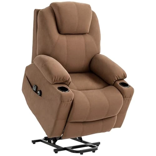 Begrenztes Angebot: HOMCOM Elektrischer Liegesessel mit 8 Massagepunkten und Fernbedienung, Moderner Sessel in Leinenoptik, 90x101x107 cm, Kaffee von 365.95 EUR auf 314.95 EUR (Rabatt 14%)