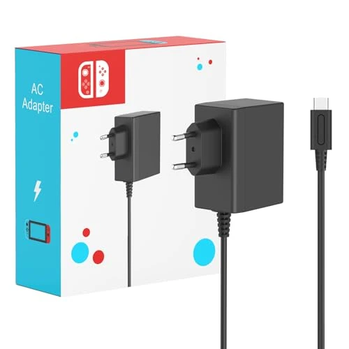 Offerta a tempo: Caricatore per Nintendo Switch, 45W Alimentatore con Cavo 1.5M/5FT Carica Rapida Compatibile con Nintendo Switch Console/Lite/OLED/Deck Dock/Pro Controller, Supporto Modalità TV - 0.00% da 19.99 € a 19.99 €