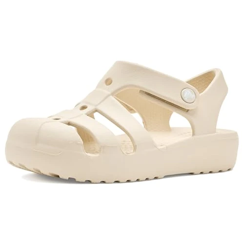 Crocs Classic Fisherman K, Sandali Unisex - Bambini e Ragazzi, Sandstone, 34/35 EU