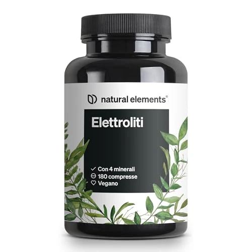 Offerta a tempo: Compresse di elettroliti – 180 compresse con magnesio, calcio, sodio e cloruro – con magnesio per l'equilibrio elettrolitico e la funzione muscolare – adatto per la dieta chetogenica - 35% da 17.99 € a 11.69 €