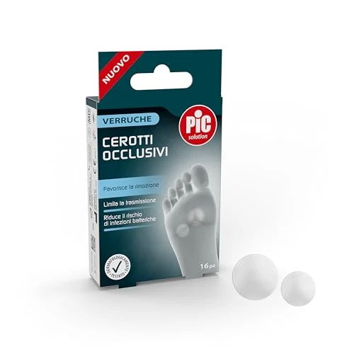 Pic Solution cerotti occlusivi per il trattamento delle verruche confezione mix 12 pezzi da 12 mm e 4 pezzi da 19 mm