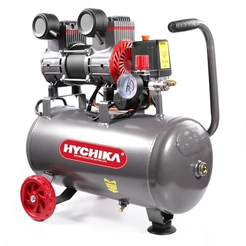 Zeitlich begrenztes Angebot: HYCHIKA Druckluft Kompressor (Leise, 8 Bar, 24L, 230V-240V, Ölfrei) Luftkompressor Kompressoren Air Compressor 1100W Max, Druckluftkompressor Luftdruck Kompressor Einstellbarer Abgasdruck von 136.59 € auf 136.59 € (0.00% Rabat