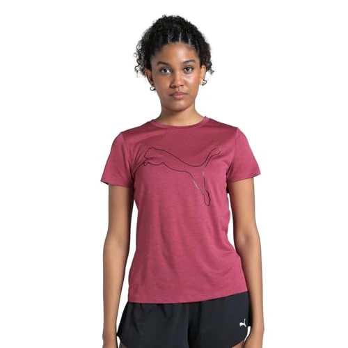 Offerta a tempo: PUMA W TAD Essential Heather Logo Tee, Magliette Unisex - Adulto — 24% da 24,95 € a 18,95 €