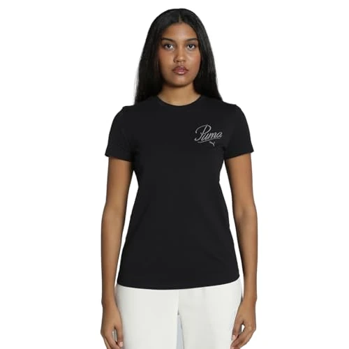 Offerta a tempo: PUMA Ess Script Tee, Magliette Unisex - Adulto, PUMA Black, M - 40% da 24.95 € a 15.00 €