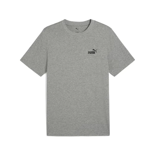 Puma ESS Small No. 1 Logo tee, Camisetas Unisex Adulto, Medium Gray Heather,