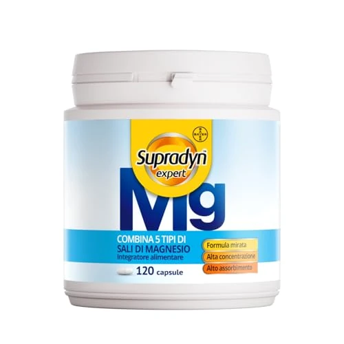 Supradyn Geavanceerd magnesium complex - 120 capsules - hoge dosis - 5-in-1 complex van citraat, bisglycinaat, malaat, L-ascorbaat, magnesiumoxide