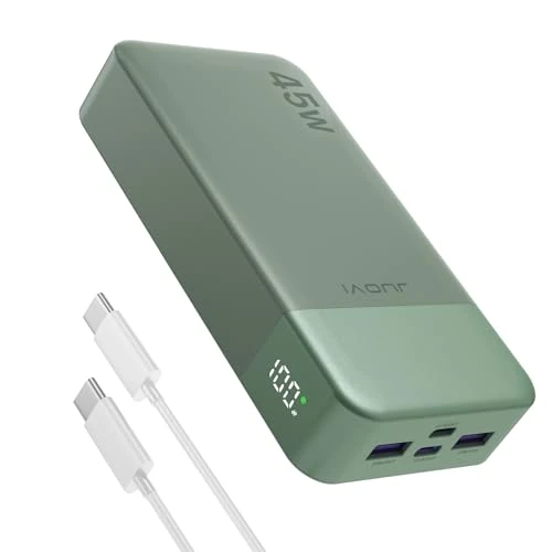 Oferta limitada: JUOVI Banco de energía portátil J2621, batería de 20000 mAh, Carga rápida de 45 W, Compatible con Switch, MacBook, Tablet, DELL, HP, portátil, Samsung, iPhone 16 15 14 13, Steam Deck y más de 33.99 EUR a 28.49 EUR (ahorro 16%)