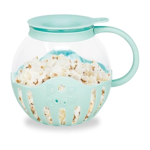 Offerta a tempo: Jocca, Popcorniera in Vetro 2,2L per Microonde, Griglia per Burro in Silicone - 38% da 15.99 € a 9.99 €