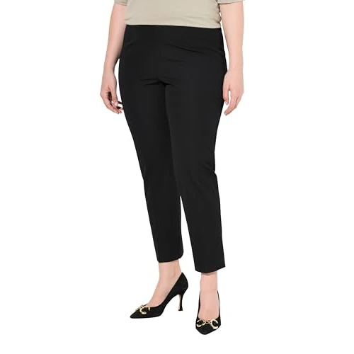 Oferta limitada: Ulla Popken 7/8-hose, Schmales Bein, Elastikbund Pantalón 7/8, Pierna Delgada, Cintura elástica, Negro, 42 Mujeres de 60.54 € a 60.54 € (ahorro 0.00%)