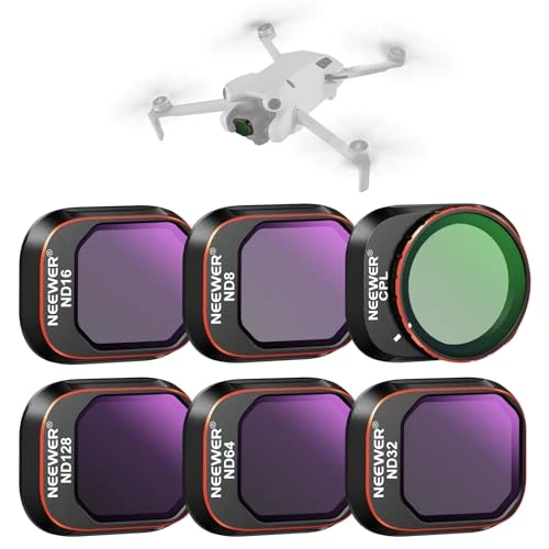 Offerta a tempo: NEEWER Set di filtri ND CPL a scatto compatibile con DJI Mini 4 Pro, confezione da 6 filtro cpl e densità neutra ND8 ND16 ND32 ND64 ND128 con telaio ultra sottile in vetro HD rivestito Accessori Drone - 6% da 44.57 € a 41.99 €