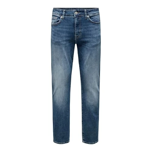 Limited-time offer: ONLY & SONS ONSWEFT REG. DMB Tint 2139 TAI DNM, Dark Medium Blue Denim, 32 W/34 L from 52.87 GBP to 52.87 GBP (save 0%)