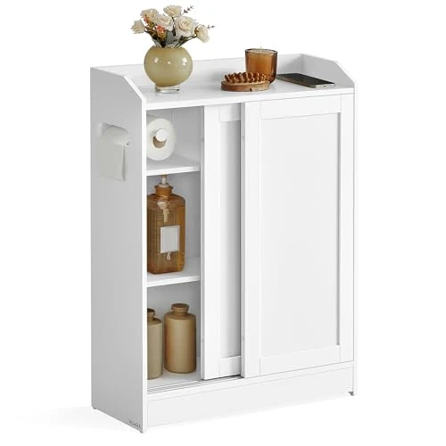 Oferta limitada: VASAGLE Armario de Baño, Puertas Correderas, 60 x 20 x 80 cm de 69.99 € a 52.49 € (ahorro 25%)