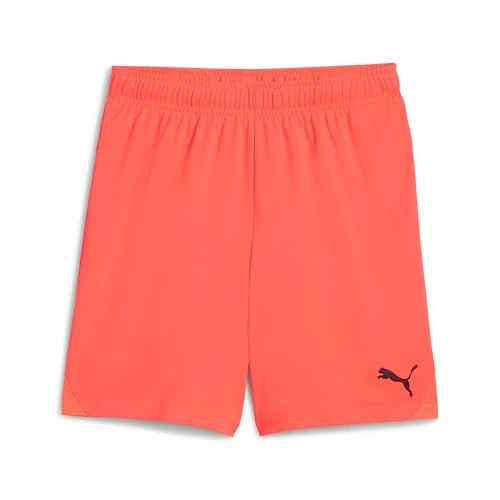 Offerta a tempo: PUMA teamGOAL Shorts Jr, Pantaloncini Lavorati a Maglia Unisex - Bambini, Neon Sun-PUMA Black, - 13% da 17.95 € a 15.59 €