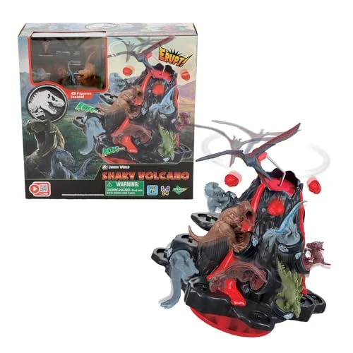 Offre limitée : EPOCH Games - Jurassic World Shaky Volcano - Jeu de Plateau, Jeu de société et Jouet pour Enfants avec des Figurines dans l'univers des Dinosaures de 24.99 € à 14.99 € (40% de remise)