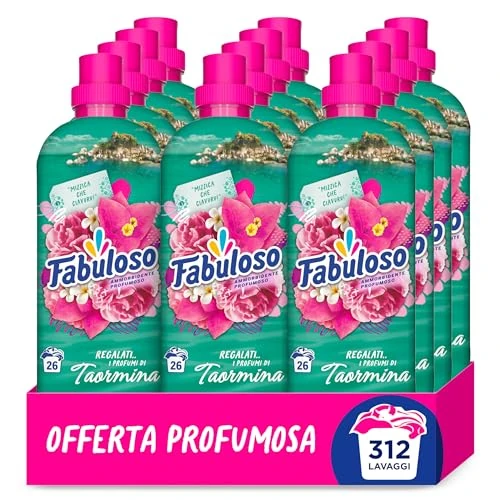 Offerta a tempo: Fabuloso Ammorbidente Concentrato I Regalati l'Italia con Profumi di Taormina 12x585ml — 20% da 29,99 € a 23,99 €