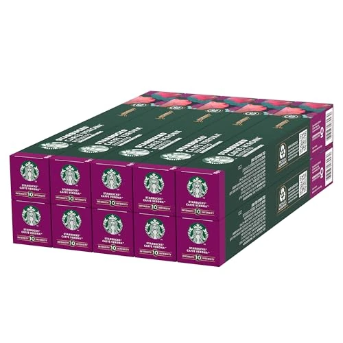 STARBUCKS Caffè Verona de Nespresso, Cápsulas de Café de Tueste Intenso 10 x 10 (100 Cápsulas)