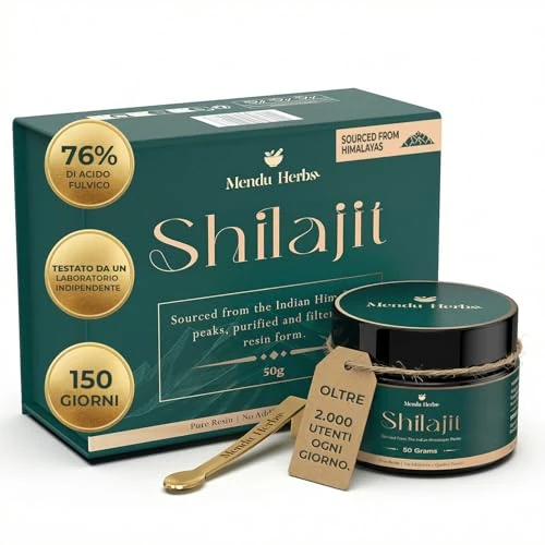 Tijdelijke aanbieding: Mendu Herbs 100% Pure Shilajit Hars 50g – Himalaya Shilajit Resin – Rijk aan Fulvinezuur & Humuszuren – Meer dan 85 Sporenelementen – Laboratoriumgetest, Veganistisch – Zonder Toevoegingen van 79.95 € naar 79.95 € (0.00% korting)