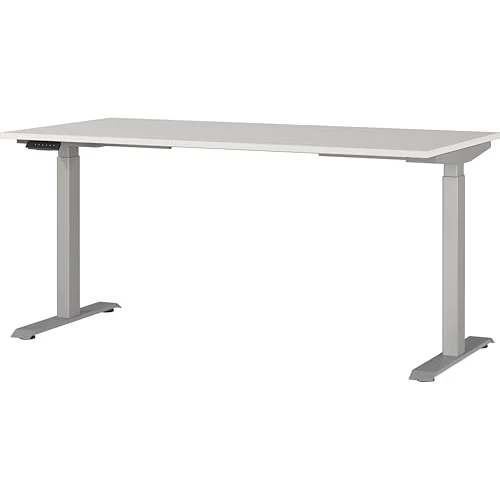 Offerta a tempo: Germania Scrivania 7908-583, in grigio chiaro/argento, regolabile in altezza, 160 x 120 x 80 cm (LxAxP) - 0.00% da 204.24 € a 204.24 €